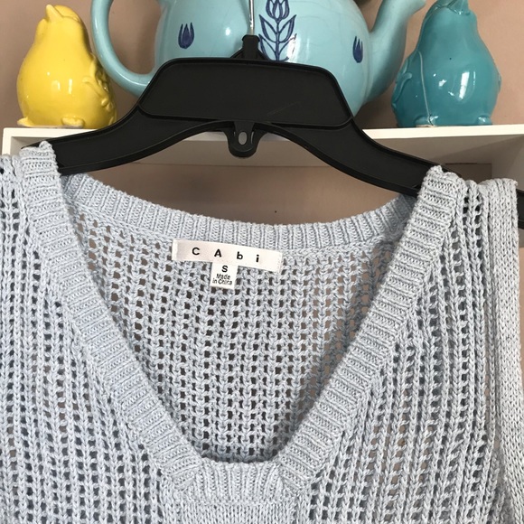 SOLD CAbi sky blue knit tank - Picture 4 of 5